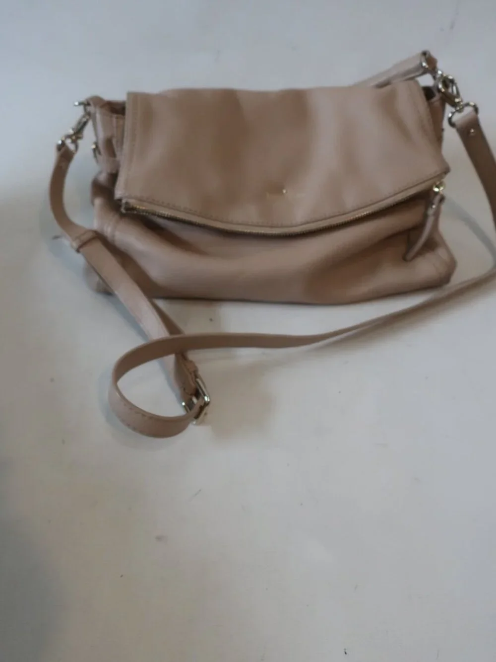 Women Kate Spade Beige Leather Crossbody Bag